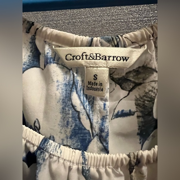 Blue and white floral top - Picture 4 of 4